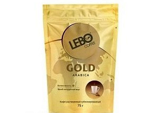 Кофе РАСТВОРИМЫЙ СУБЛИМИРОВАННЫЙ "LEBO GOLD" 75г